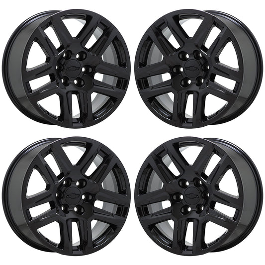 20" Chevrolet Colorado Truck Gloss Black wheels rims Factory OEM set 5913