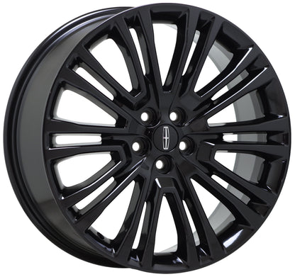 20" Lincoln MKX Gloss Black wheels Factory OEM set 2016-2018  10075