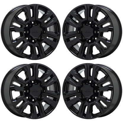 20" GMC Sierra Denali Silverado 2500 3500 Black Wheels Rims Factory OEM Set 5957