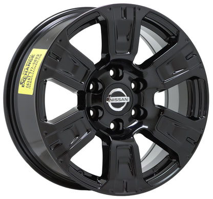 18" Nissan Titan Truck Gloss Black wheels rims Factory OEM set 4 62752 EXCHANGE