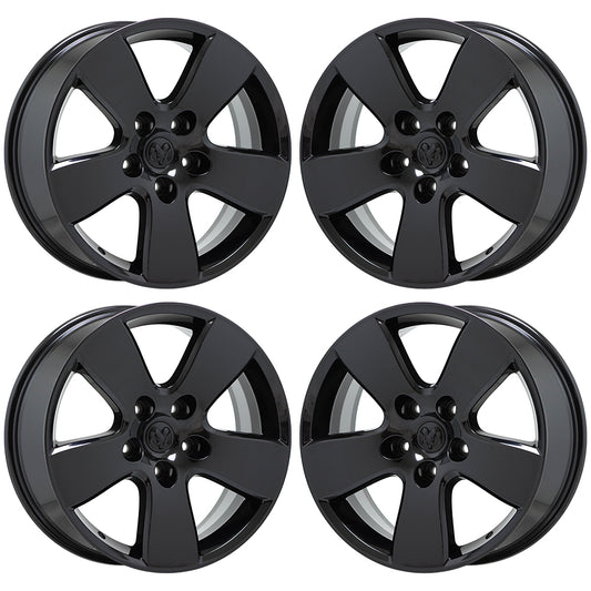 20" Dodge Ram 1500 Truck Gloss Black wheels rims Factory OEM set 2363