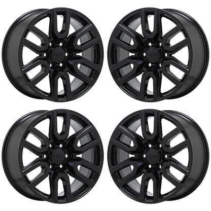 20" GMC Sierra Yukon 1500 Truck Gloss Black wheels rims Factory OEM GM set 5914