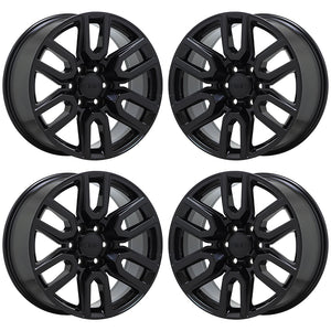 20" GMC Sierra Yukon 1500 Truck Gloss Black wheels rims Factory OEM GM set 5914