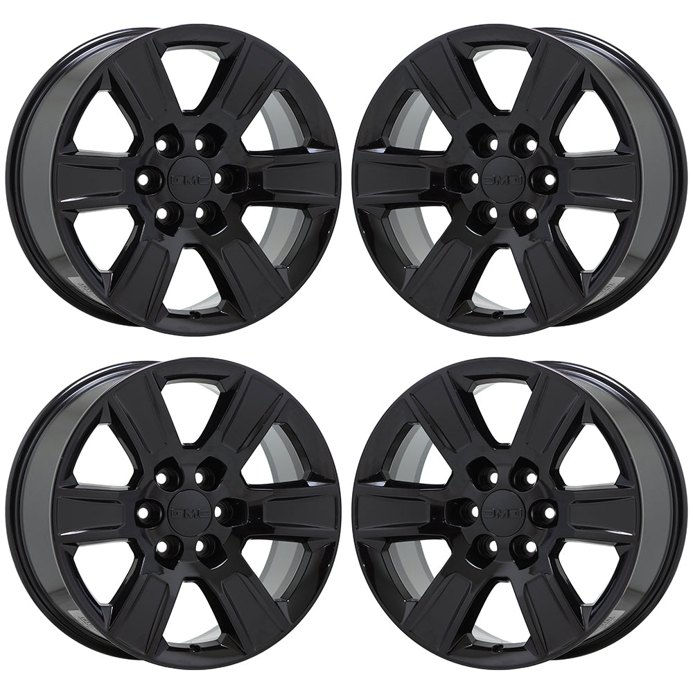 20" GMC Sierra Yukon 1500 Truck Gloss Black wheels rims Factory OEM set 4 5650
