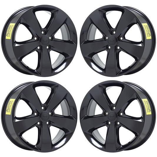 20" Jeep Grand Cherokee Dodge Durango Black wheels rims Factory OEM set 9137