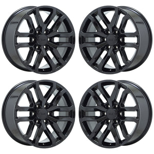 20" GMC Sierra Yukon 1500 Black wheels rims OEM GM set 5924 EXCHANGE