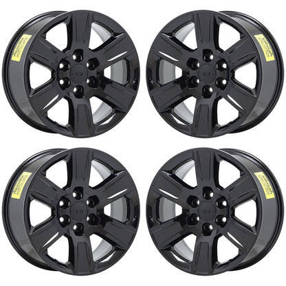 20" GMC Sierra Yukon 1500 Truck Black wheels rims Factory OEM set 5650 EXCHANGE
