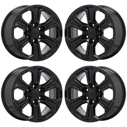 18" GMC Sierra Yukon 1500 Truck Black wheels rim Factory OEM set 5910 EXCHANGE