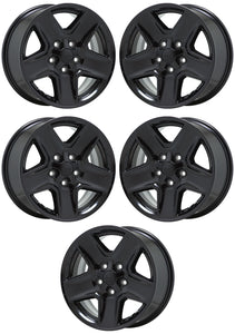 17" Jeep Wrangler Gladiator 2007-2022 Black Wheels Rims Factory OEM Set 5 9235