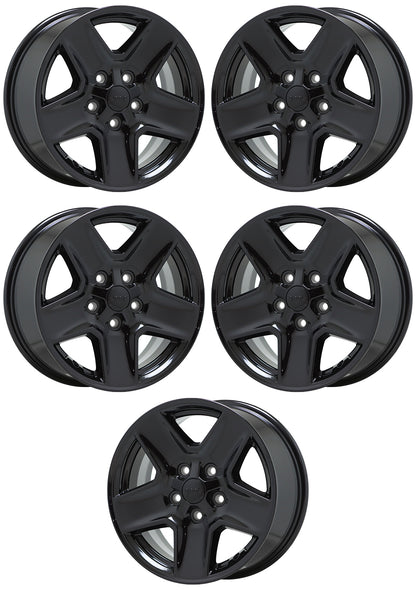 17" Jeep Gladiator Gloss Black wheels rims Factory OEM 9235 set 5 EXCHANGE