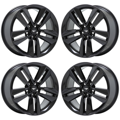 19" Ford Mustang Gloss Black wheels rims Factory OEM set 10034 EXCHANGE