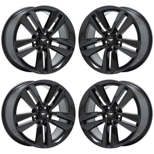 19" Ford Mustang Gloss Black wheels rims Factory OEM set 10034