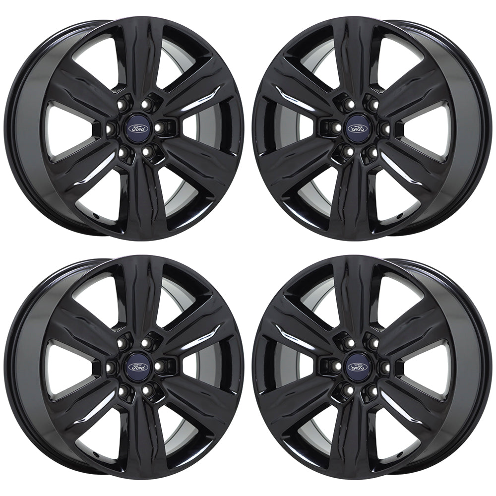 20" Ford F150 Platinum Truck Gloss Black wheels rims Factory OEM set 4 10004