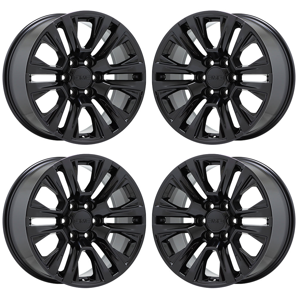 20" GMC Sierra Yukon 1500 Gloss Black wheels rims Factory OEM set 5917 EXCHANGE