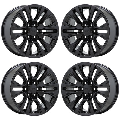 20" GMC Sierra Yukon 1500 Gloss Black wheels rims Factory OEM set 5917 EXCHANGE