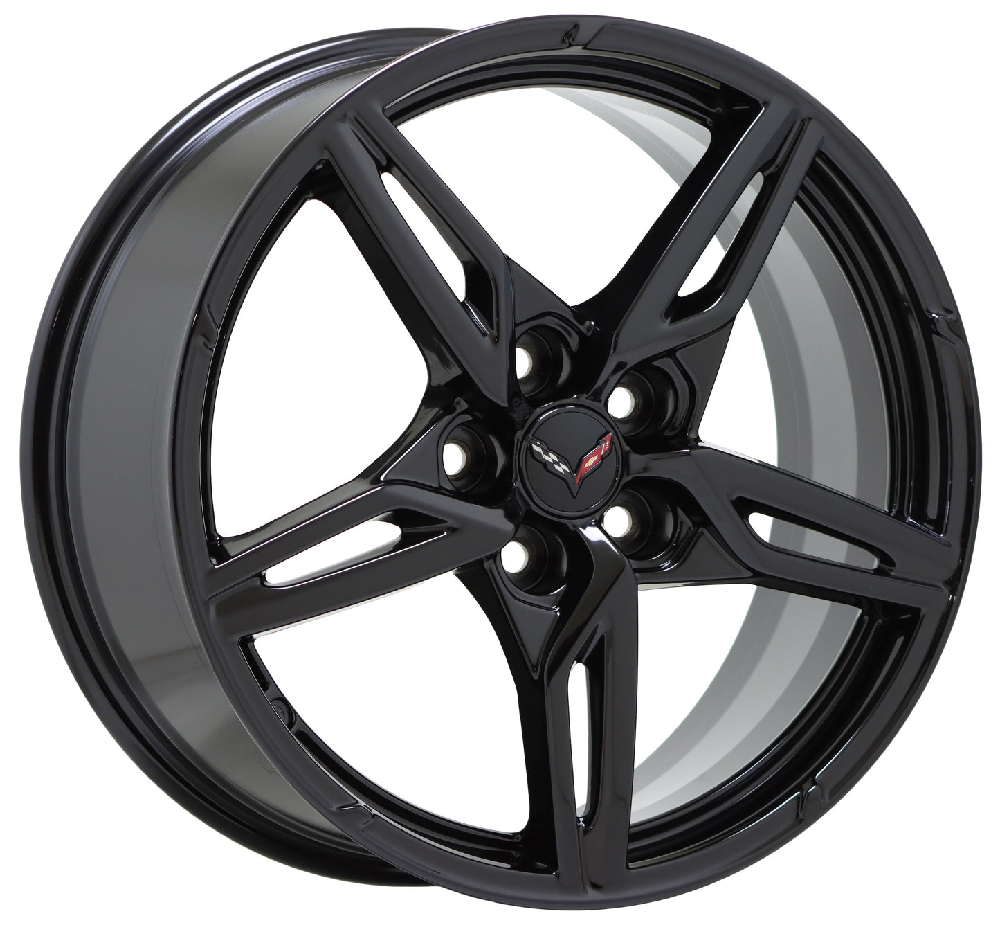 19x8.5" 20x11" Corvette C8 Gloss Black wheels rims Factory OEM GM 14007 14008