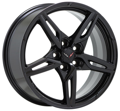 19x8.5" 20x11 Corvette C8 Black wheels rims Factory OEM 14007 14008 set EXCHANGE