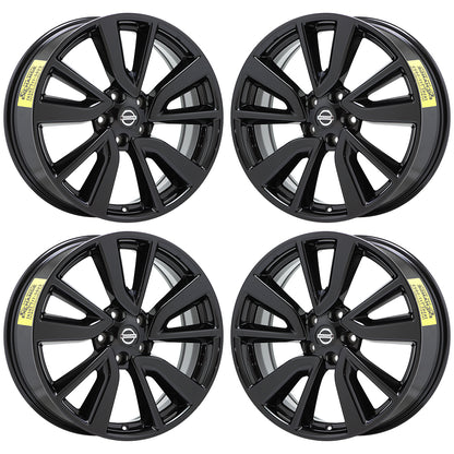 19" Nissan Rogue Sport Gloss Black wheels rims Factory OEM set 62748