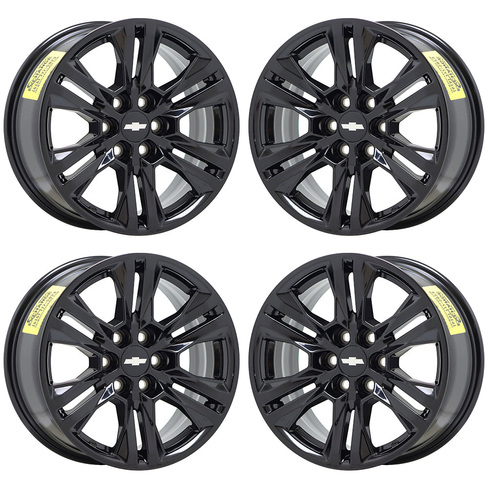 17" Chevrolet Colorado Truck Gloss Black wheels rims Factory OEM set 5871