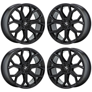EXCHANGE 21x9.5 BMW X5 X7 Black wheels rims Factory OEM set 4 96409 86533