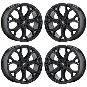 EXCHANGE 21x9.5 BMW X5 X7 Gloss Black wheels rims Factory OEM set 4 86533