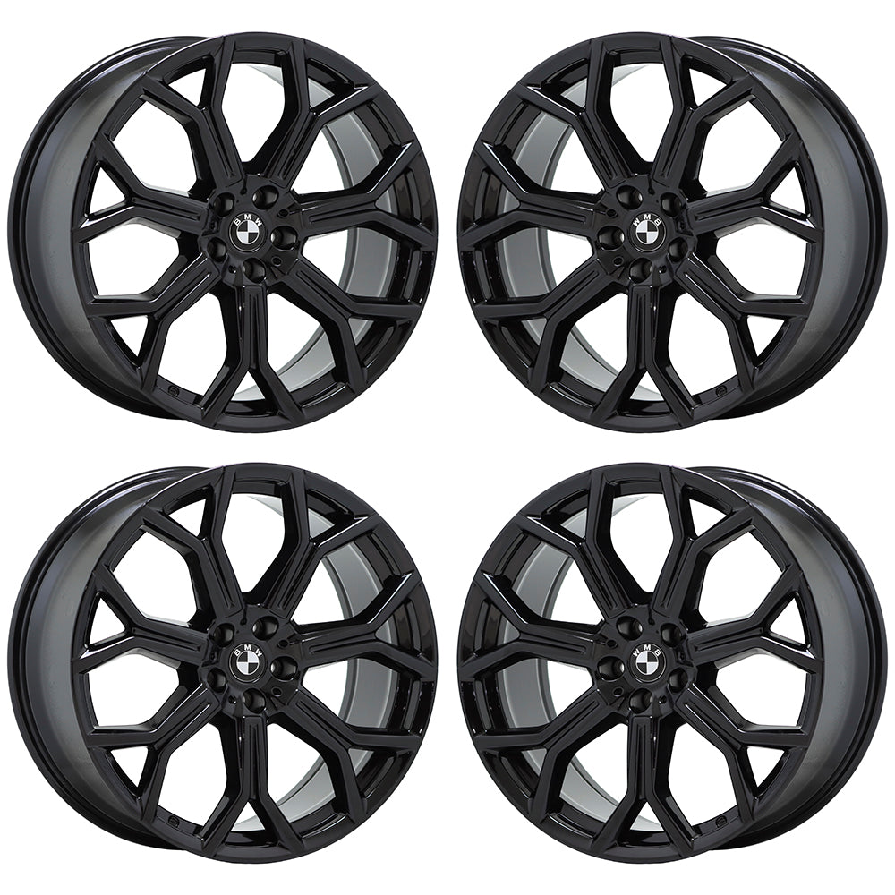 EXCHANGE 21x9.5 BMW X5 X7 Black wheels rims Factory OEM set 4 96409 86533
