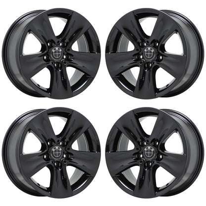 17" BMW 528 535 540 640 650 Gloss Black wheels rims Factory OEM set 4 71402