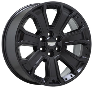 22" Escalade Silverado SIerra Satin Black wheels rims OEM CK162 5661