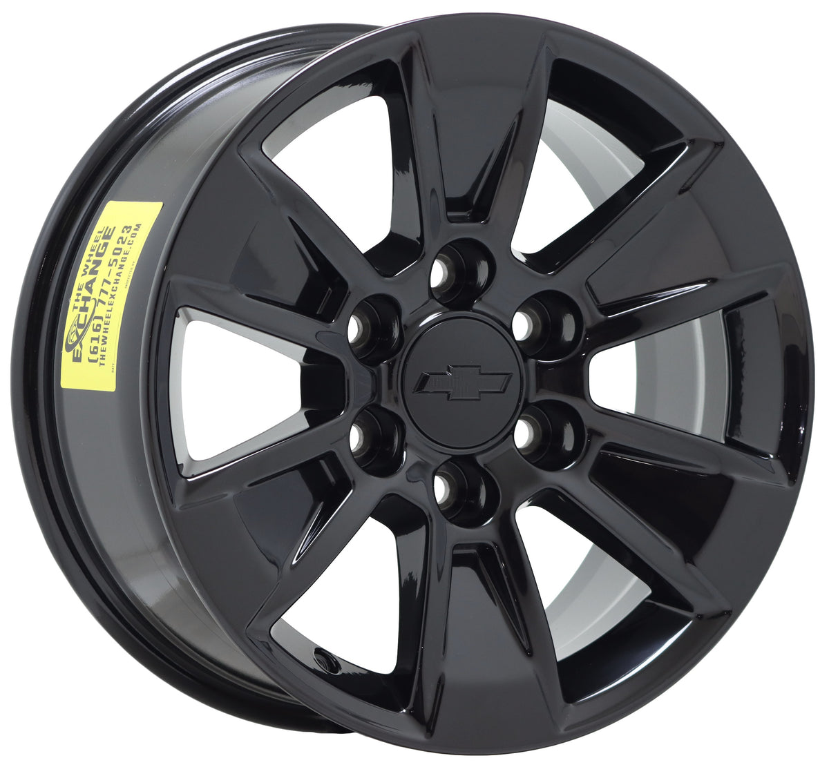 17" Chevrolet Silverado 1500 Truck Gloss Black wheels rims Factory OEM set 5908
