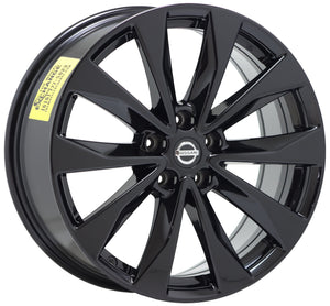 19" Nissan Maxima Platinum Gloss Black wheels rims Factory OEM 62723 EXCHANGE