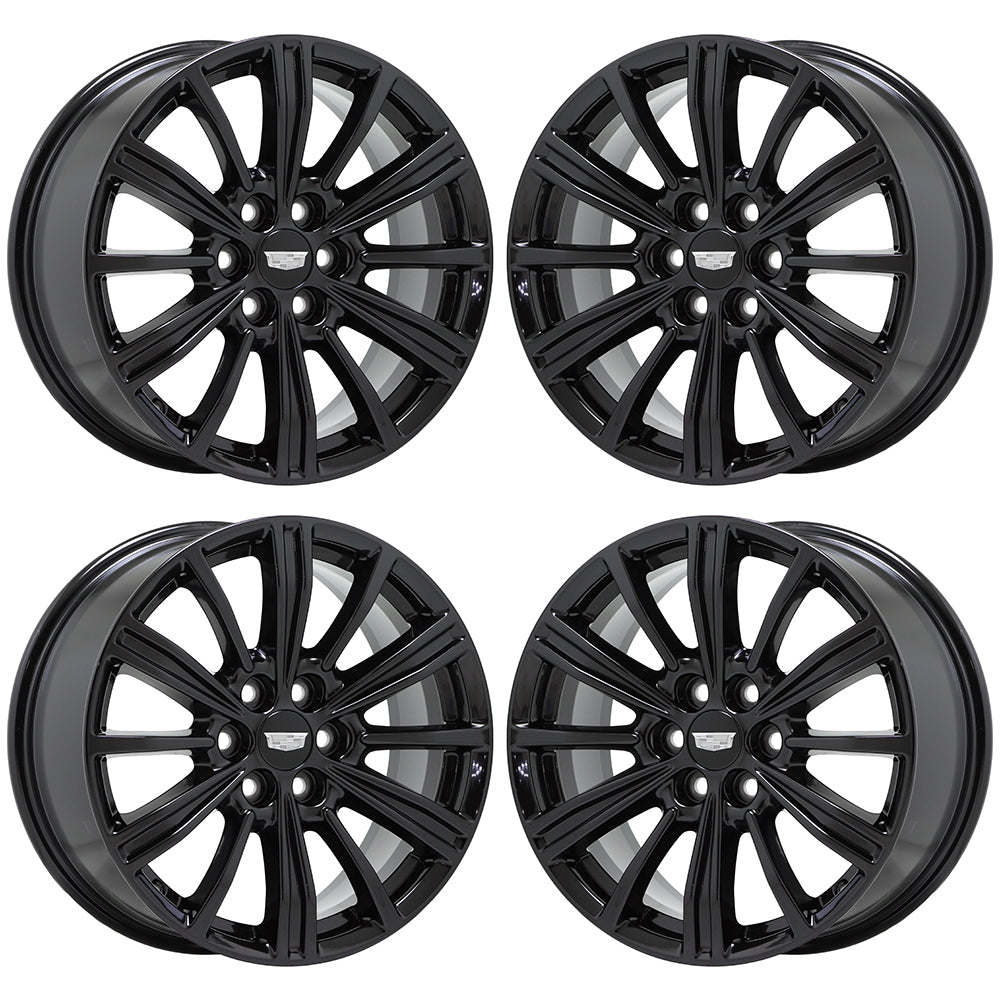 18" Cadillac XT5 XT6 Gloss Black wheels rims Factory OEM set 4798