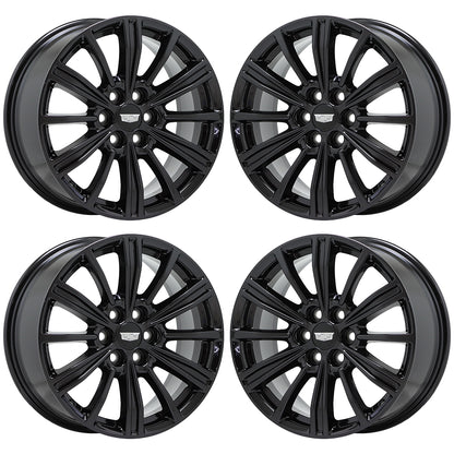 18" Cadillac XT5 XT6 Gloss Black wheels rims Factory OEM set 4798