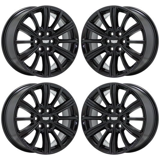 18" Cadillac XT5 XT6 Gloss Black wheels rims Factory OEM set 4798