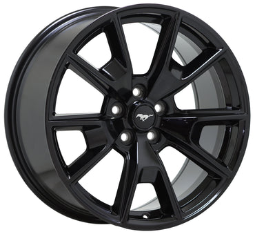19" Ford Mustang Gloss Black wheels rims Factory OEM set 10035