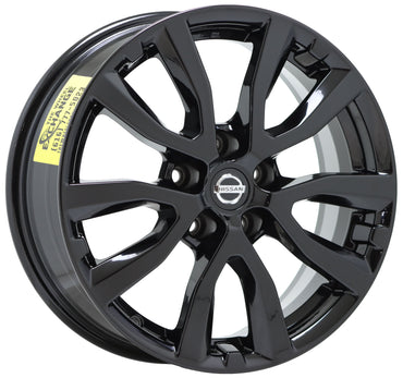 17" Nissan Rogue Midnight Edition Gloss Black wheels rims Factory OEM set 62746