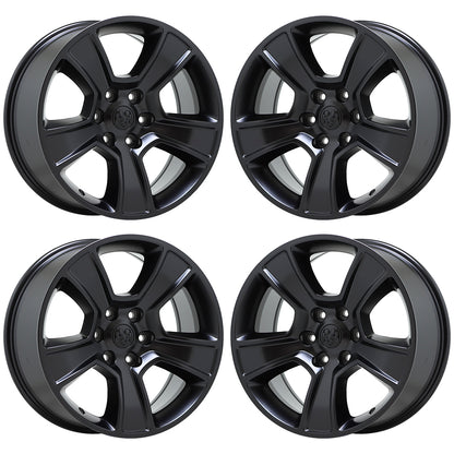 20" Ram 1500 Truck Satin Black wheels rims Factory OEM set 2676 EXCHANGE
