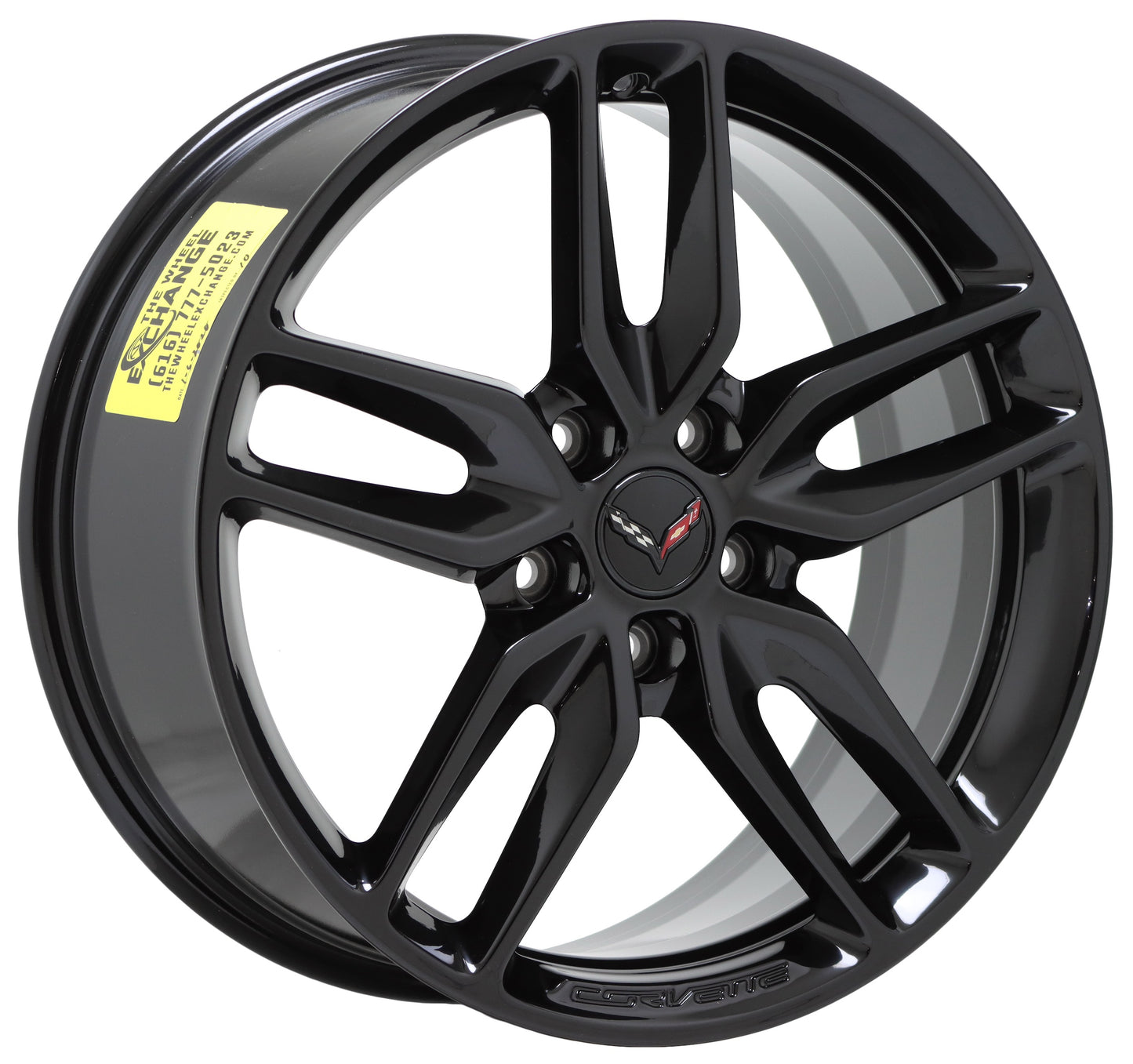 19x8.5" 20x10" Corvette C7 Z51 Gloss Black wheels rims Factory OEM set 5635 5641