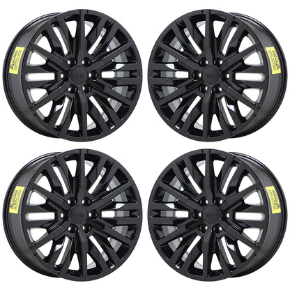 22" GMC Sierra 1500 Truck Gloss Black wheels rims Factory OEM 5921 EXCHANGE
