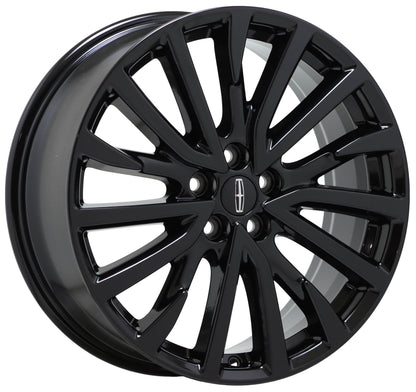 19" Lincoln Continental Gloss Black wheels rims Factory OEM set 10090 EXCHANGE