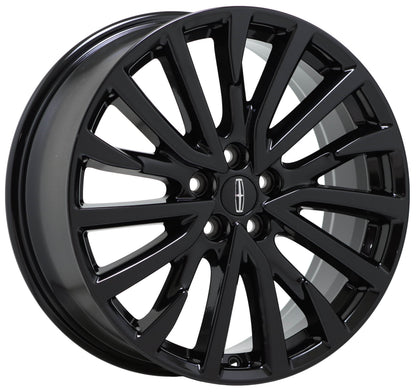 19" Lincoln Continental Gloss Black wheels rims Factory OEM set 10090 EXCHANGE