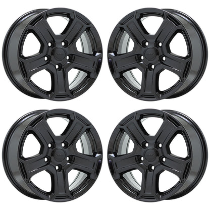 17" Jeep Wrangler Gloss Black wheels rims Factory OEM set 9216 EXCHANGE
