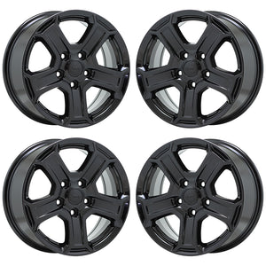 17" Jeep Wrangler Gloss Black wheels rims Factory OEM set 9216 EXCHANGE