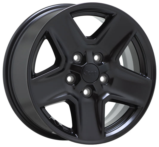 17" Jeep Wrangler Gladiator Satin Black wheel rim Factory OEM single 9235
