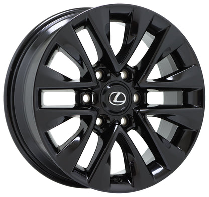 18" Lexus GX460 Gloss Black Wheels Rims Factory OEM Set 74297 EXCHANGE