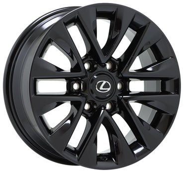 18" Lexus GX460 Gloss Black wheels rims Factory OEM set 4 74297