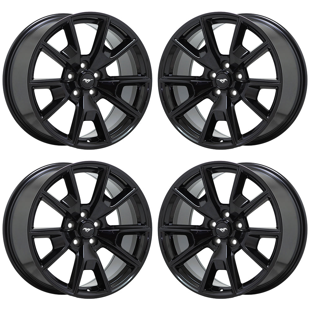 19" Ford Mustang Gloss Black wheels rims Factory OEM 10035 10037 EXCHANGE