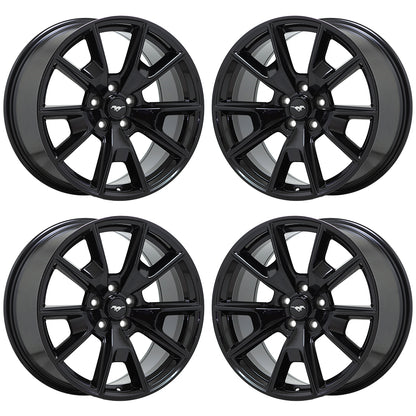 19" Ford Mustang Gloss Black wheels rims Factory OEM set 10035