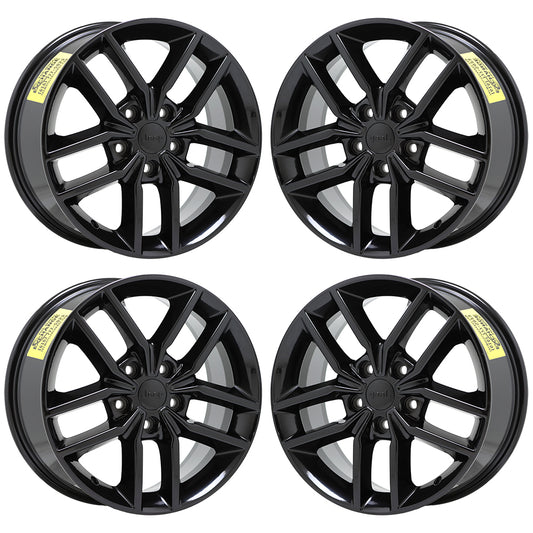 18" Jeep Grand Cherokee Gloss Black wheels rims Factory OEM set 9156 9164