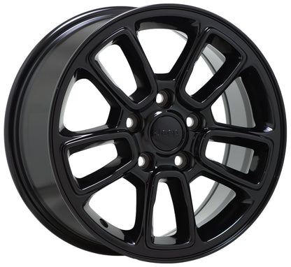 17" Jeep Grand Cherokee Gloss Black wheels rims Factory OEM set 9178 EXCHANGE