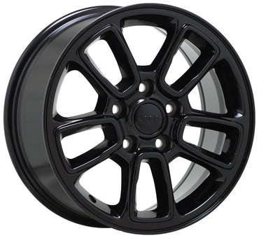 17" Jeep Grand Cherokee Gloss Black wheels rims Factory OEM set 9178
